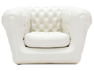 Кресло надувное среднего размера. Также смотрите: надувные диваны, креативные столы